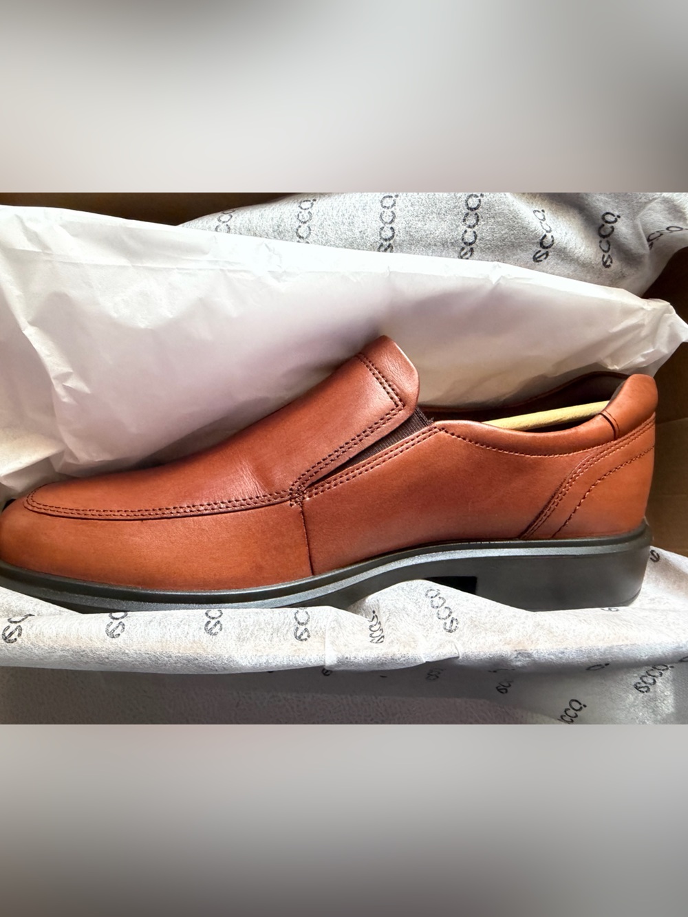 Men's Slip-On Leather Dress Shoes - Brown